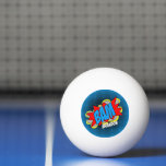Custom Fun Vintage Comic Book Pop Art Style BAM Ping Pong Ball<br><div class="desc">Classic and fun colourful vintage comic book pop art style theme inspired motif. With room to customise or personalise with name,  monogram,  initials,  or (limited) text of your choice.</div>