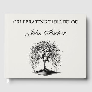 Custom Funeral Tree of Life Memorial Sign-In  Guest Book