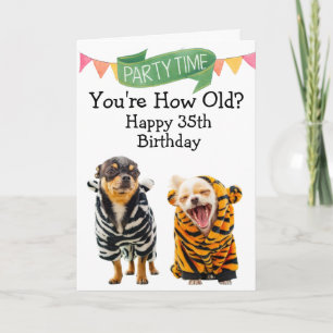 Custom funny 35th birthday from your dog card