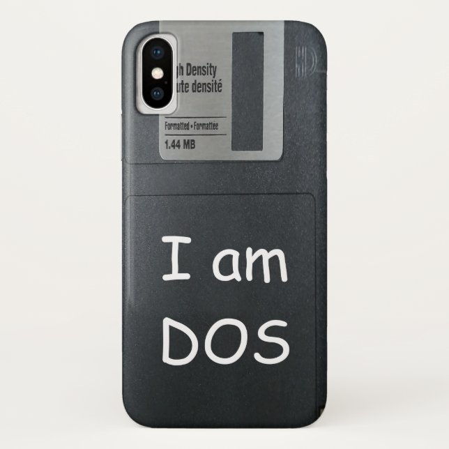Custom funny 3" floppy disc iphone x phone case (Back)