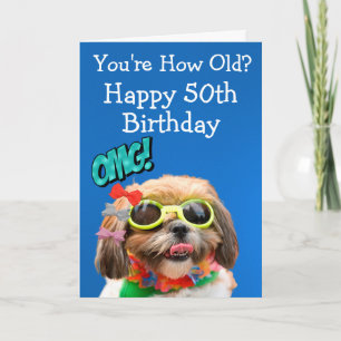 Custom funny 50th birthday from the dog  card
