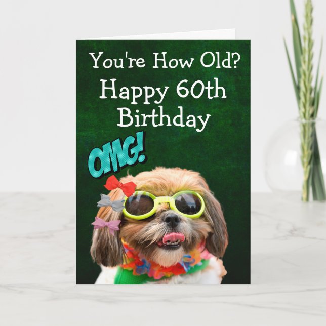 Custom funny 60th birthday from the dog  card (Front)
