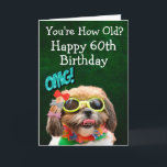 Custom funny 60th birthday from the dog  card<br><div class="desc">Buy this for yourself or as a great gift for your dog loving friends. Your dog has his own unique language. He can express his thoughts and feelings about how much he loves you. Are you ready to hear what your dog is thinking? So be creative - the card can...</div>