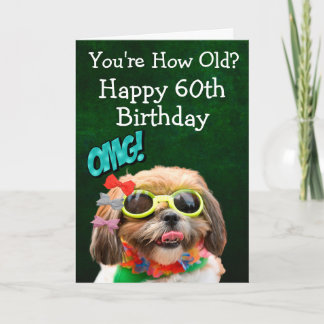 Custom funny 60th birthday from the dog card