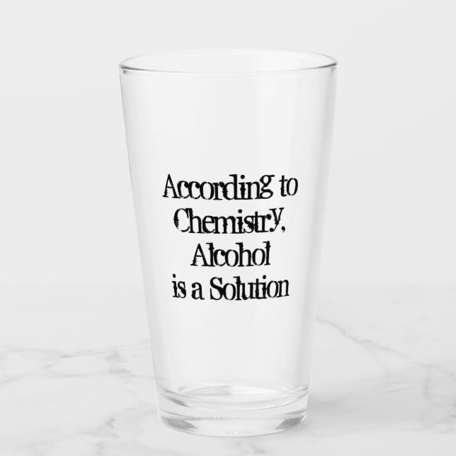 CUSTOM Funny Alcohol Statement Glass (Front)