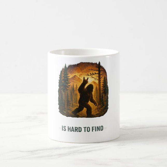Custom Funny Bigfoot Sasquatch Design - Personaliz Coffee Mug (Center)