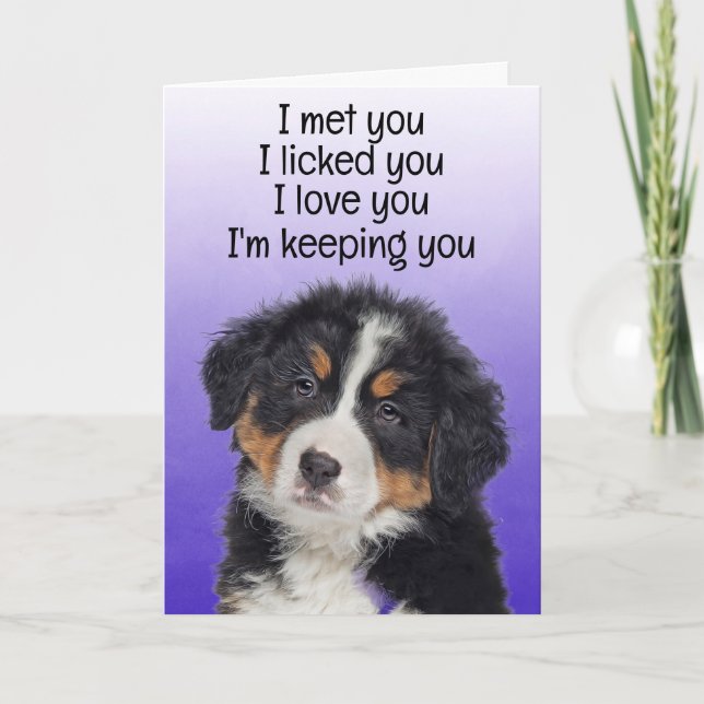 Custom Funny Birthday Card Bernese Mountain Dog (Front)