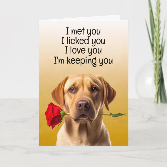Custom Funny Birthday Card Golden Retriever (Front)