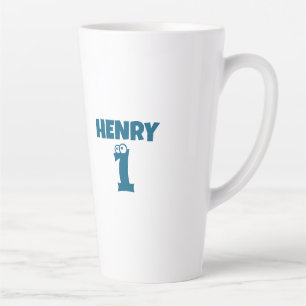 Custom Funny Cartoon Eyes Kids' Birthdays Latte Mug