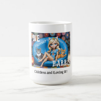 Custom Funny Childless Cat Ladies KAMALA 2024  Coffee Mug