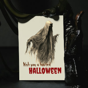 Custom Funny Creepy Spooky Halloween Haunted Postcard