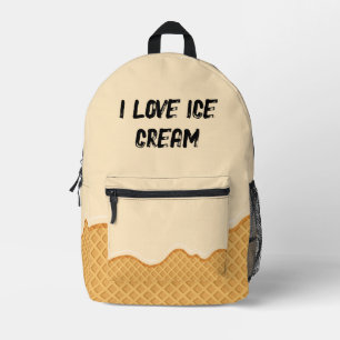 Custom funny design ice cream Vanilla Girl Printed Backpack
