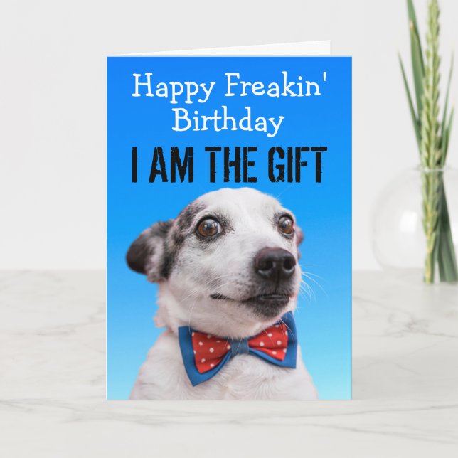 Custom Funny Dog Birthday Card  (Front)