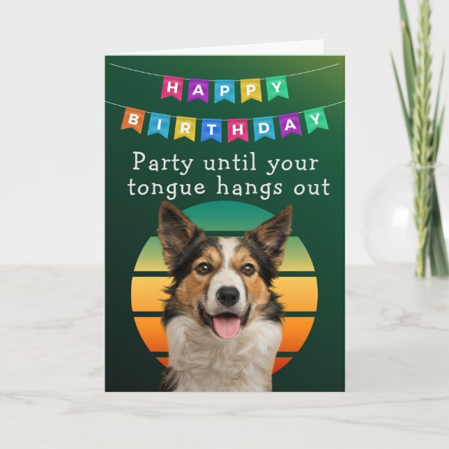 Custom Funny Dog Birthday Card (Front)