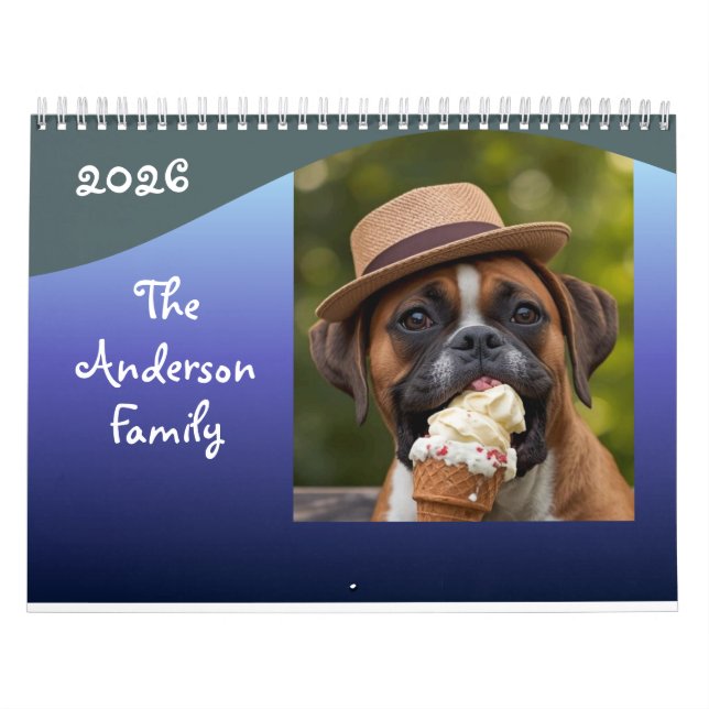 Custom Funny Dog Photo Calendar Personalize (Cover)
