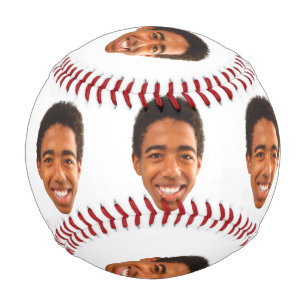 Custom Funny Face Cut Out Photo Kids Baseball