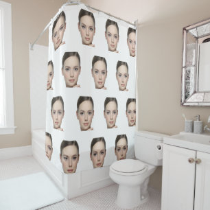 Custom Funny Face Personalised Photo Best Friend Shower Curtain