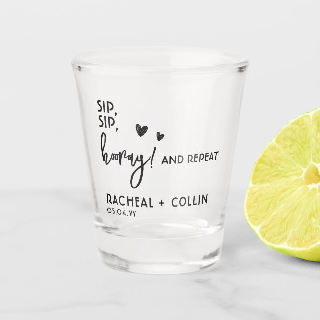 Custom Funny Favours Wedding Party Shooters Shot Glass (Front)