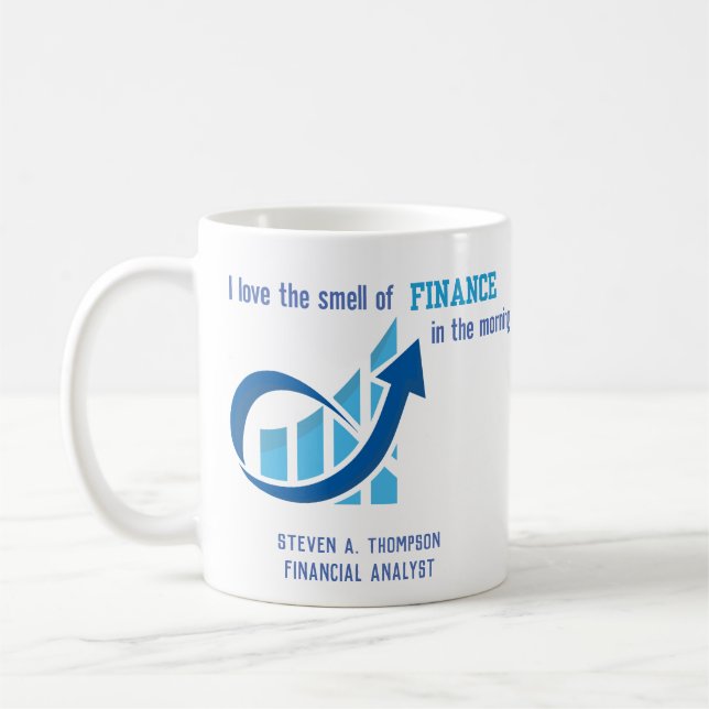 Custom Funny Finance  Coffee Mug (Left)