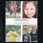Custom Funny Grandpa Photo Collage Power Nap Fleece Blanket<br><div class="desc">A personalised photo collage blanket for Grandpa of his grandchildren. Funny phrase "Power Nap blanket" & name can be customised.</div>