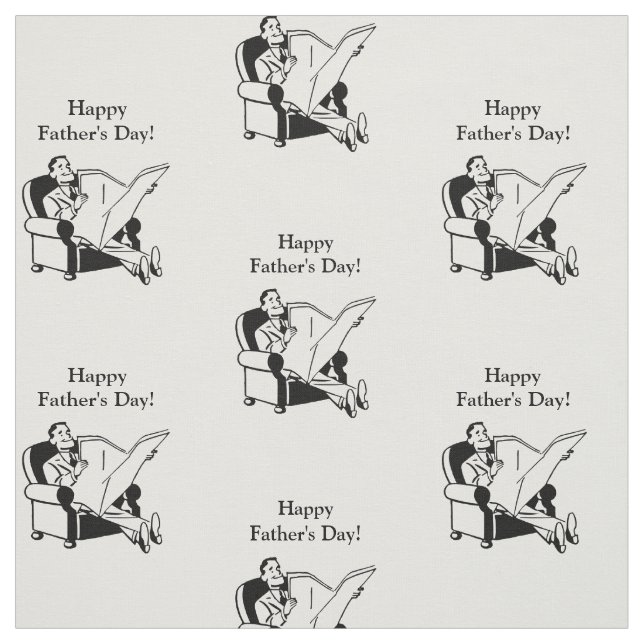 Custom Funny Happy Fathers Day Fabric Cotton (Swatch)
