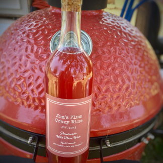 Custom Funny Homemade Wild Plum Wine Label