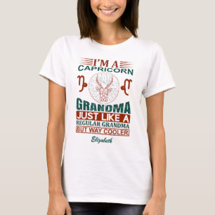 Custom Funny I'm a Capricorn Grandma Zodiac Sign T-Shirt
