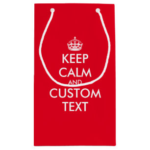 Custom funny keep calm meme Christmas gift bag