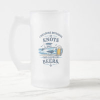 Custom Funny Measuring in Knots Nautical Beer Mug