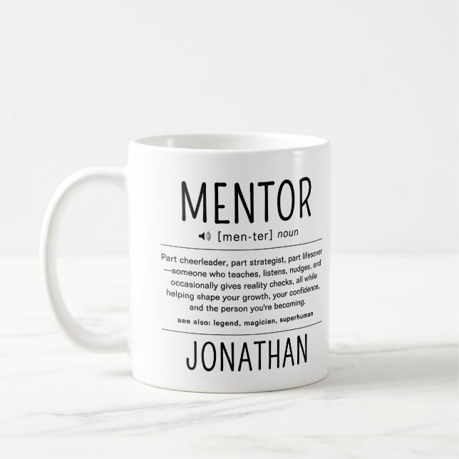  Custom Funny Mentor Coach Adviser Appreciation Coffee Mug (Left)
