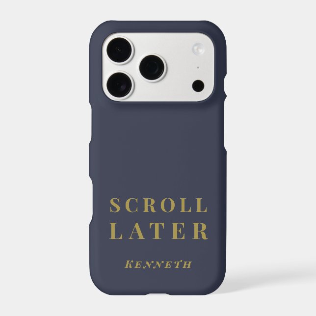 Custom Funny Minimal Navy Gold Inspirational Men  (Back)