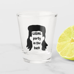 Custom Funny Mullet Illustration Shot Glass