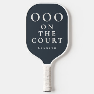 Custom Funny Navy Blue White OOO Minimalist Men  Pickleball Paddle