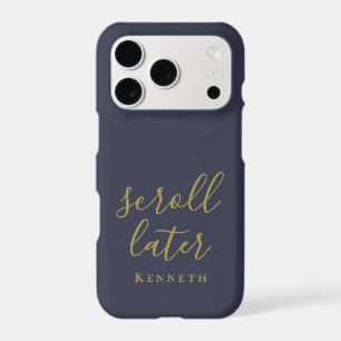 Custom Funny Navy Gold Motivational Minimalist Men