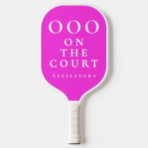 Custom Funny Neon Hot Pink White OOO Minimalist