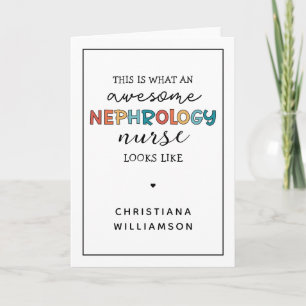 Custom Funny Nephrology Nurse Awesome Appreciation Card