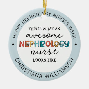 Custom Funny Nephrology Nurses Week Appreciation Ceramic Tree Decoration