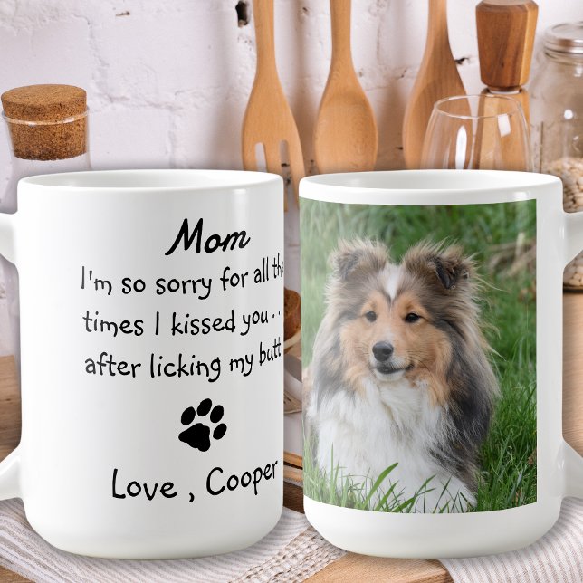 Custom Funny Photo Dog Mum Coffee Mug (Creator Uploaded)