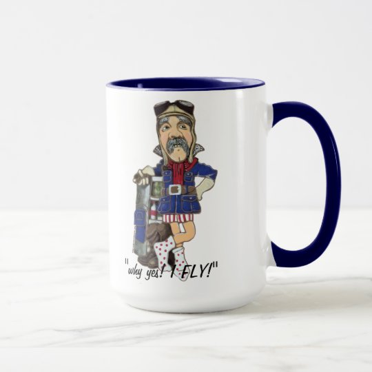 Custom Funny Pilot Old Timey Flying Ace - Mug