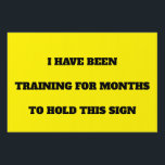 Custom Funny Running Sports Marathon Yard Sign<br><div class="desc">Celebrate and motivate marathon runners with the Custom Funny Running Sports Marathon Yard Sign! Designed for maximum visibility with bold yellow and black colours, this personalised sign lets you add your own witty or encouraging message to cheer on athletes as they race by. Perfect for bringing smiles and support to...</div>