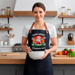 Custom Funny Santa Christmas Holiday Kitchen Gift Apron
