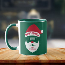 Custom Funny Santa's Favourite Family Name