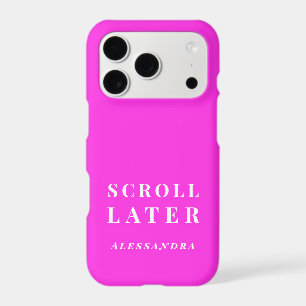 Custom Funny Saying Neon Hot Pink White Minimalist