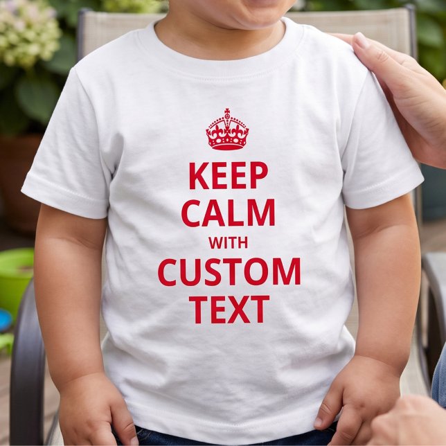 Custom Funny Slogan | Keep Calm Graphic T-Shirt (Creator Uploaded)