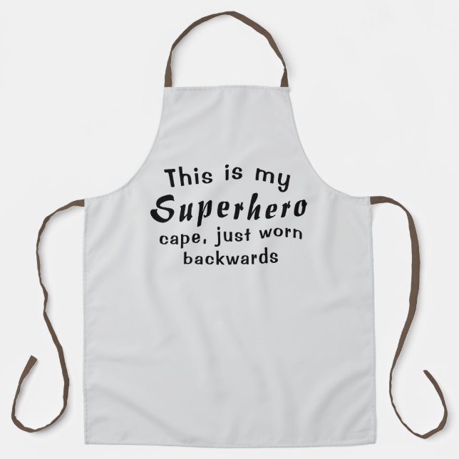 Custom  Funny  Superhero Cape BBQ Grill Aprons (Front)