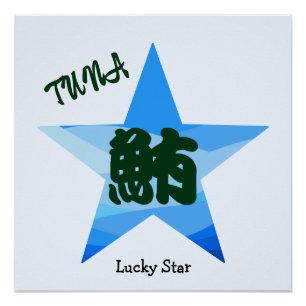 Custom Funny Sushi Japanese Calligraphy Star  Poster