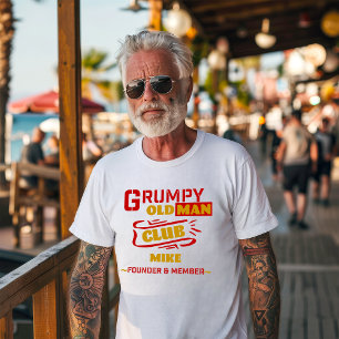 Custom Funny T-Shirt – Grumpy Old Man Club Tri-Blend Shirt