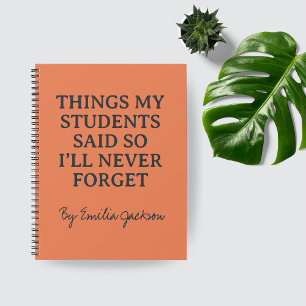 Custom Funny Teacher Journal for End of Year Gift