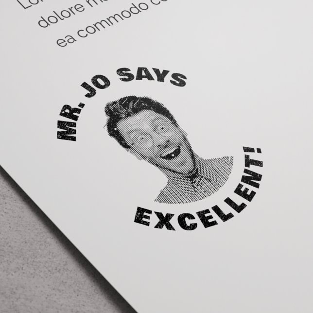 Custom Funny Teacher Photo  Excellent Self-inking Stamp (Creator Uploaded)