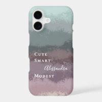 Custom Funny Teal Purple Ombre Watercolor Stripes